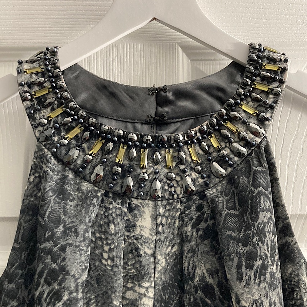 Black/White Store: Beaded Collar Dress